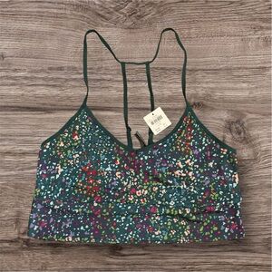 SALE🚨NWT🌷Anthropologie Strappy Green Floral Bra